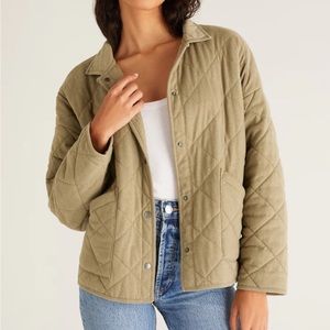 Maya Quilted Jacket - Washed Olive Z Supply